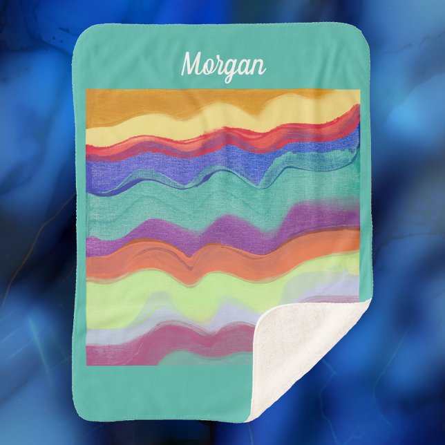 Wavy Horizontal Stripes, Abstrakte Kunst, Skriptna Sherpadecke (Von Creator hochgeladen)