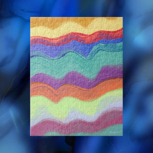Wavy Horizontal Stripes, Abstrakte Malerei