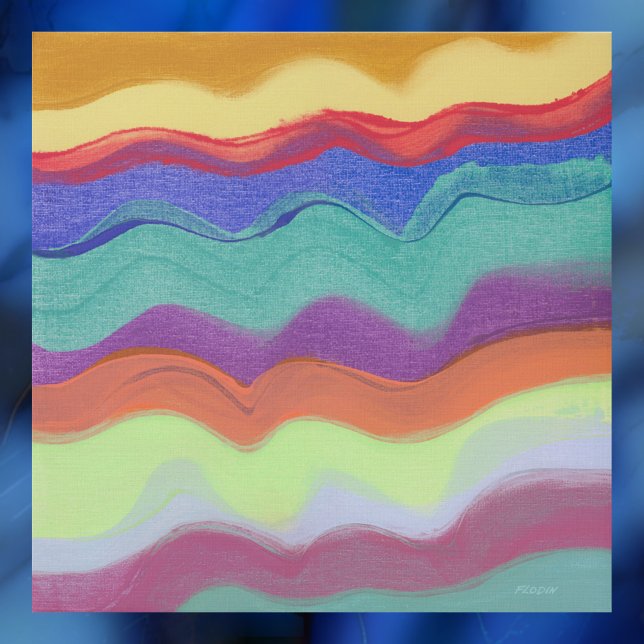 Wavy Horizontal Stripes, Abstrakte Malerei Poster (Von Creator hochgeladen)