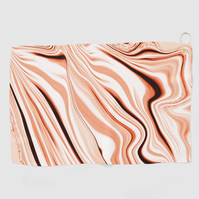 Wavy in beigen, gebogenen, braunen Flaschen Golfhandtuch (Horizontal)