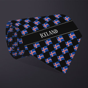 Wavy Island-Flaggenmuster Krawatte