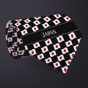 Wavy Japan Flag Muster Krawatte