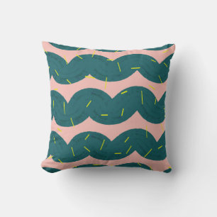 Wavy Kaktus, niedlicher Musterhintergrund. Kissen