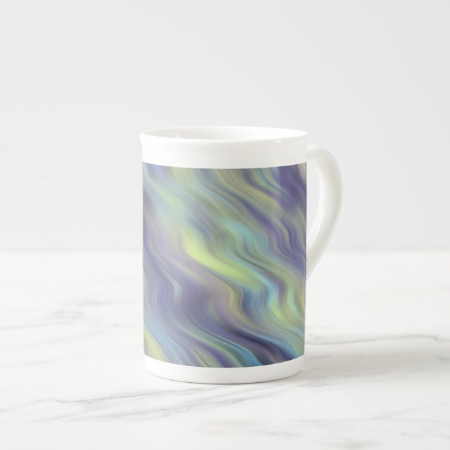 Wavy Lavender Texture Prozellantasse (Vorderseite Rechts)