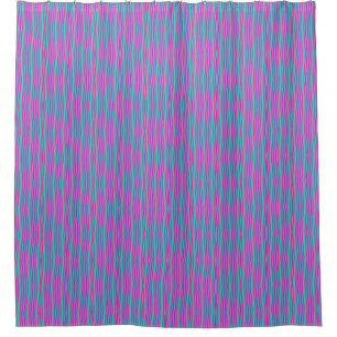 Wavy Lila Pink Blue > Gemusterter Duschvorhang