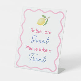 Wavy Line Babys sind süße Baby Dusche Gefallen Sockelschild