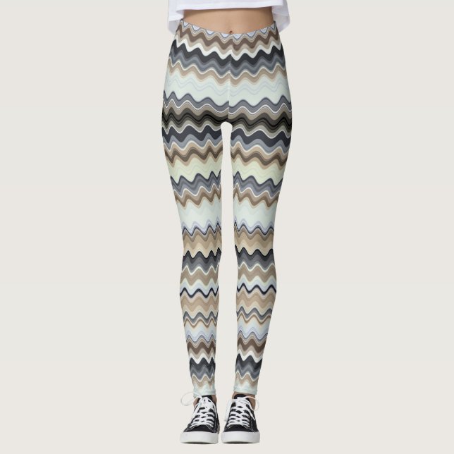 Wavy Line Muster Leggings (Vorderseite)