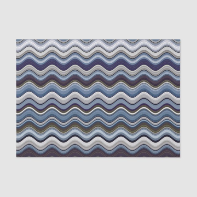 Wavy Line Muster Seidenpapier (Vorderseite)