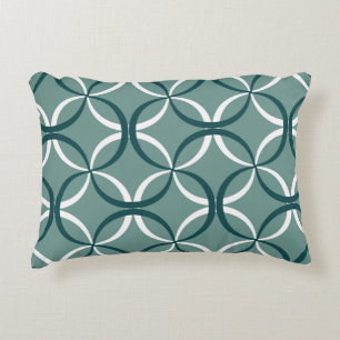 Wavy Lines Green Seamless Muster Dekokissen