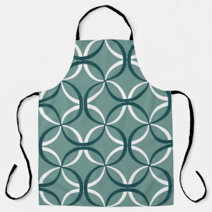 Wavy Lines Green Seamless Muster Schürze
