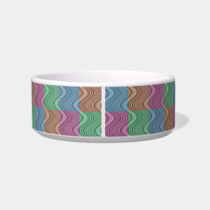 Wavy Lines in blau/braun/grün/Lila Napf