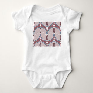 Wavy Lines: Nahtlose geometrische Vintag. Baby Strampler