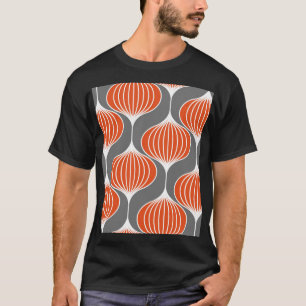 Wavy Linien: geometrisches Vintages Muster. T-Shirt