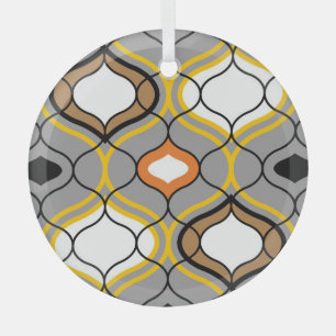 Wavy Linien, nahtlos geometrisches Muster. Ornament Aus Glas