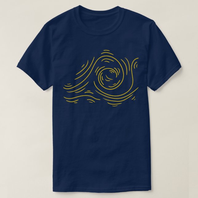 Wavy-Linien T-Shirt (Design vorne)