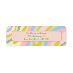 Wavy Loops Pastell Abstraktes Muster