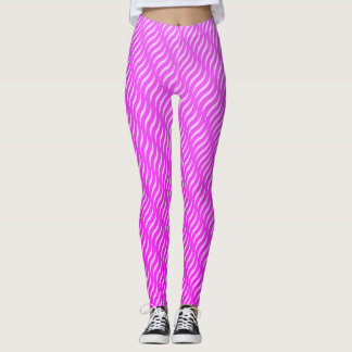 Wavy Magic Lila Maze Lines Nahtloses Muster Leggings