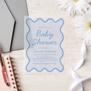 Wavy Moderne, kurvenreiche Retro Dusty Blue Baby D