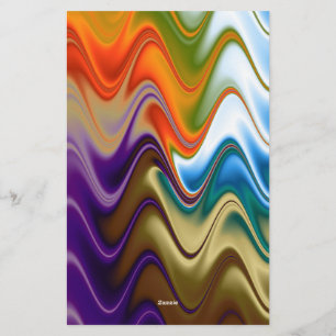 Wavy Multicolor Abstrakt Briefpapier