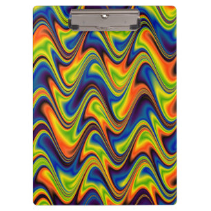 Wavy Multicolor Abstrakt Klemmbrett