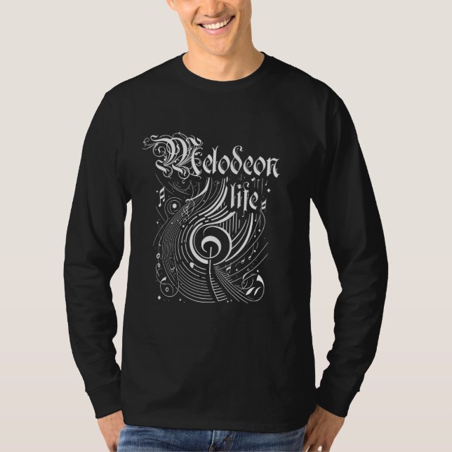 Wavy Music Melodeon Life Melodeonist T-Shirt (Vorderseite)