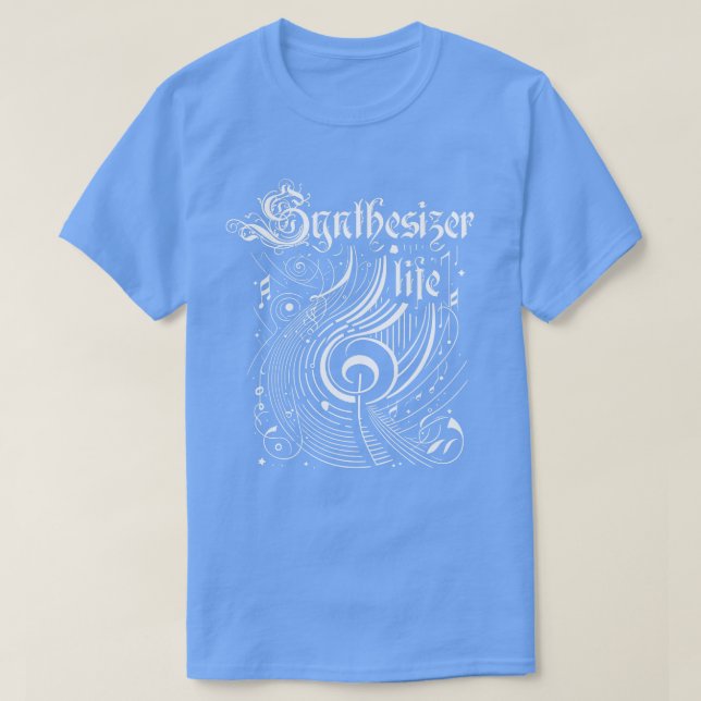 Wavy Music Synthesizer Life T-Shirt (Design vorne)
