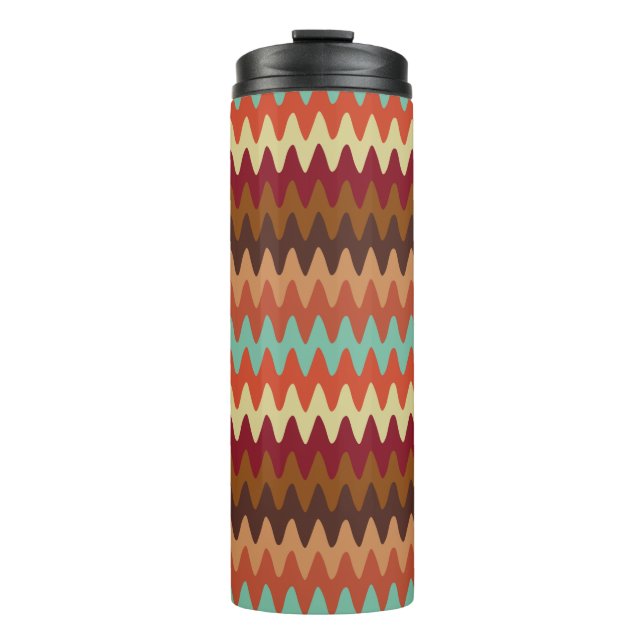 Wavy Muster Sedona Südwest Thermal Tumbler Thermosbecher (Vorderseite)