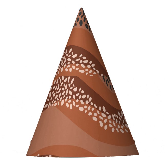 Wavy Natural Geo: Minimalistisch nahtlos. Partyhütchen (Vorderseite)