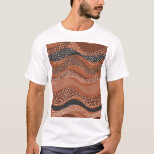 Wavy Natural Geo: Minimalistisch nahtlos. T-Shirt