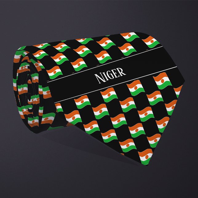 Wavy Niger Flag Muster Krawatte (Von Creator hochgeladen)