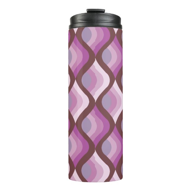 Wavy Ombre Purple All-Over-Print Leggings Thermosbecher (Vorderseite)