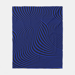 Wavy Optical Illusion Muster Fleecedecke