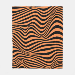 Wavy Optical Illusion Muster Fleecedecke
