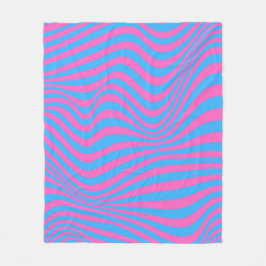 Wavy Optical Illusion Muster Fleecedecke