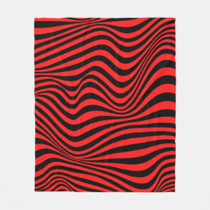Wavy Optical Illusion Muster Fleecedecke