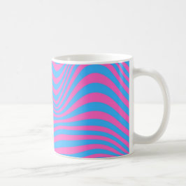 Wavy Optical Illusion Muster Kaffeetasse