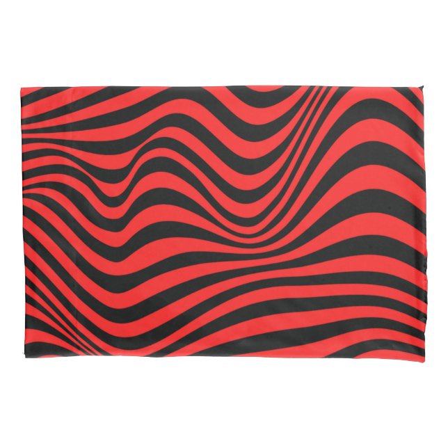 Wavy Optical Illusion Muster Kissenbezug (Vorderseite)