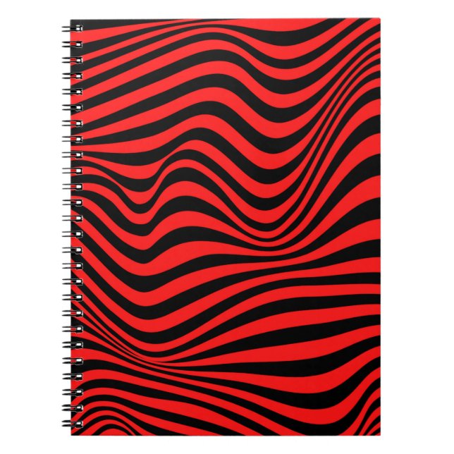 Wavy Optical Illusion Muster Notizblock (Vorderseite)