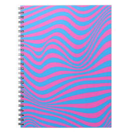 Wavy Optical Illusion Muster Notizblock