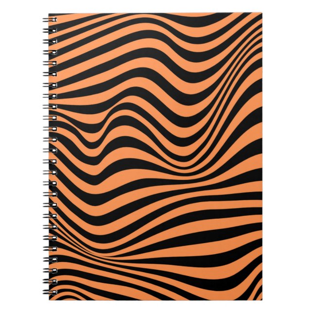 Wavy Optical Illusion Muster Notizblock (Vorderseite)