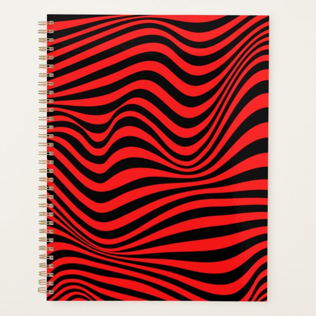 Wavy Optical Illusion Muster Planer (Vorderseite)