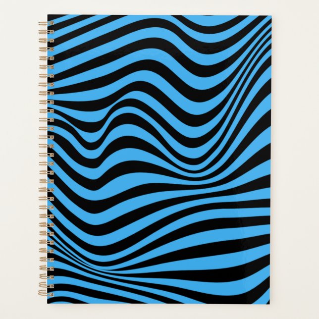 Wavy Optical Illusion Muster Planer (Vorderseite)
