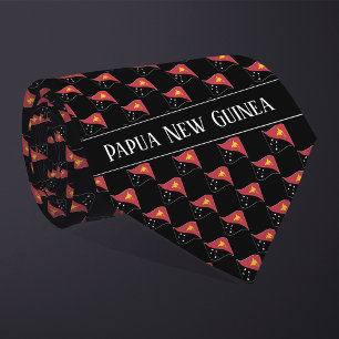 Wavy Papua Neues Guinea-Flag-Muster Krawatte