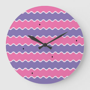 Wavy Pattern Clock Große Wanduhr