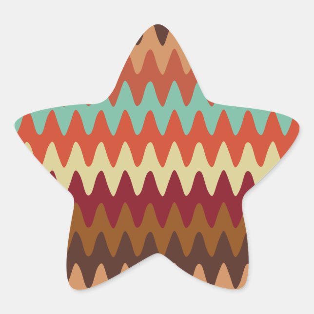 Wavy Pattern Sedona Südwest Stern-Aufkleber (Vorderseite)