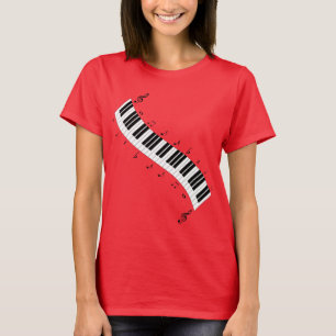 Wavy Piano Keyboard, beliebtes Design, T-Shirt