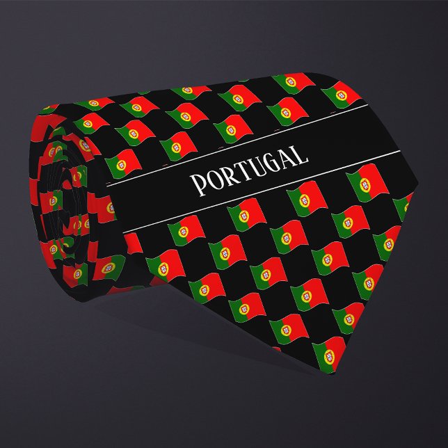 Wavy Portugal Flag Pattern Krawatte (Von Creator hochgeladen)