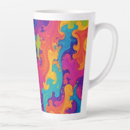 Wavy Psychedelic Design Milchtasse