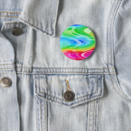 Wavy Rainbow Pattern Button