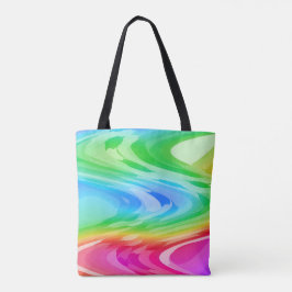 Wavy Rainbow Pattern Tasche